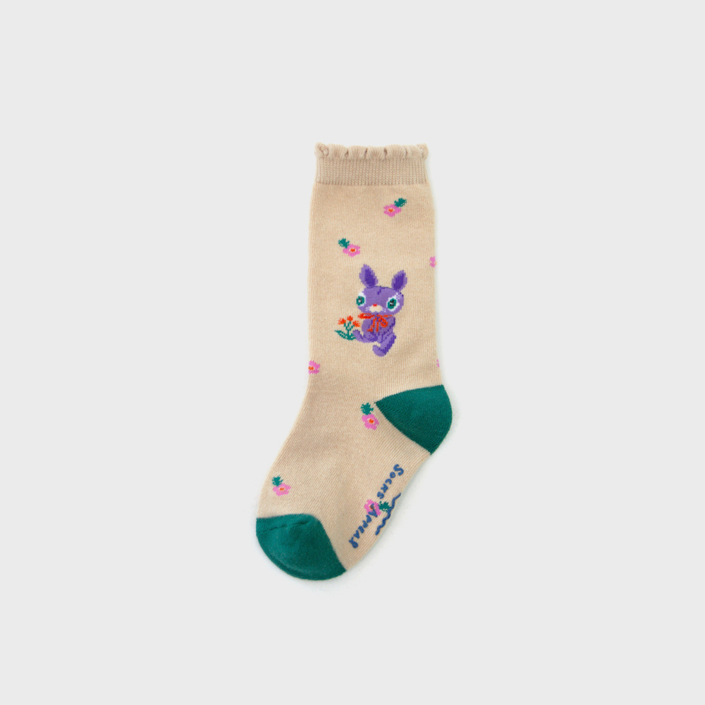 socks cream color image-S1L25
