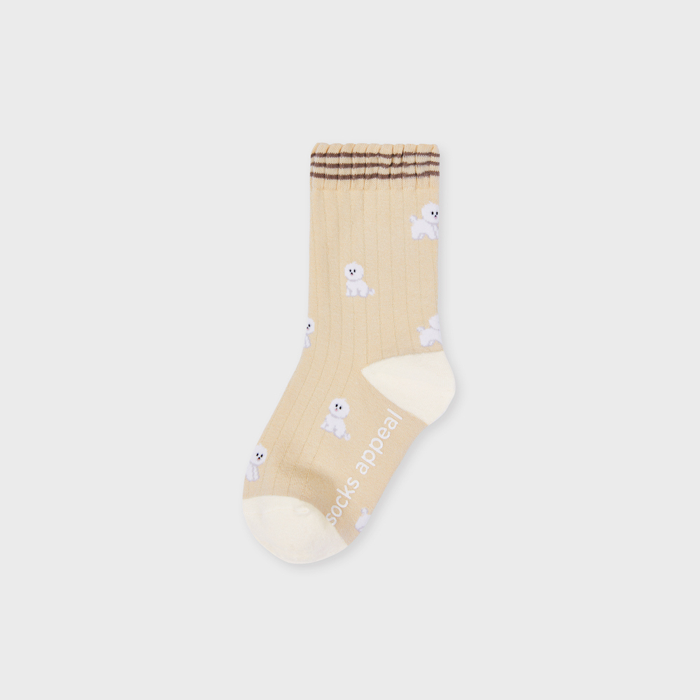 socks cream color image-S3L7